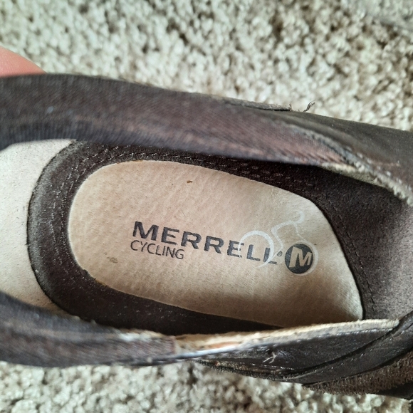 Merrell Cycling Evera Cross Bracken Brown Leather Heel Mary Jane J88896 Size 9 - Picture 13 of 16